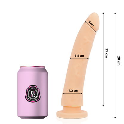 DELTA CLUB - LEKSAKER NATURLIG DILDO MEDICINSK SILIKON 20 CM -O- 4 CM