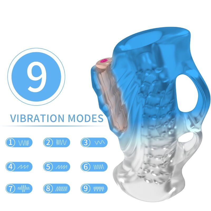 ARMONY - MASTURBATOR FINGER & VIBRATOR BLÅ GRADIENT