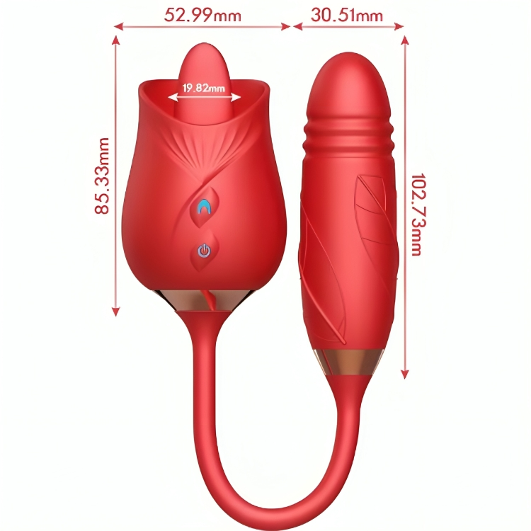 ARMONY - DELIGHT BLOMVIBRATOR OCH STÖTANDE MED RÖD TUNGA
