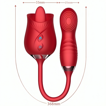 ARMONY - DELIGHT BLOMFORMAD VIBRATOR MED TUNGA OCH BUMP-FUNKTION