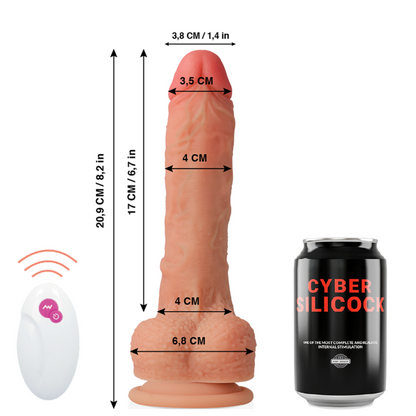 CYBER SILICOCK - REMOTE CONTROL REALISTIC MASTER HUCK 20.9 CM -O- 4 CM - Kink&Play