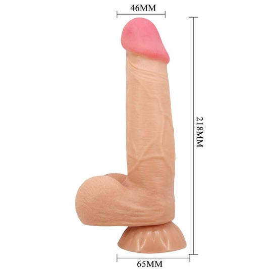 PRETTY LOVE - GLIDANDE HUDSERIE REALISTISK DILDO MED GLIDANDE HUD SUGKOPPA FJÄRRKONTROLL KÖTT 21,8 CM