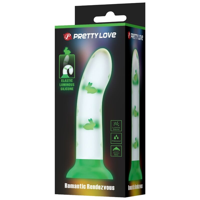 PRETTY LOVE - MAGICAL NIGHTFALL DILDO UTAN VIBRATION LJUSGRÖN