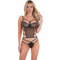 LIVCO CORSETTI FASHION - AURORA LC90727 SKJORTA + TROSOR SVART X/XL