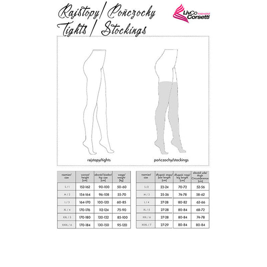 LIVCO KORSETTIMODE - LOLIWIA LC19330 STRUMPA SVART EN STORLEK