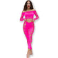 CHILIROSE - CR 4632 TOP &amp; PANT FUCHSIA S/L
