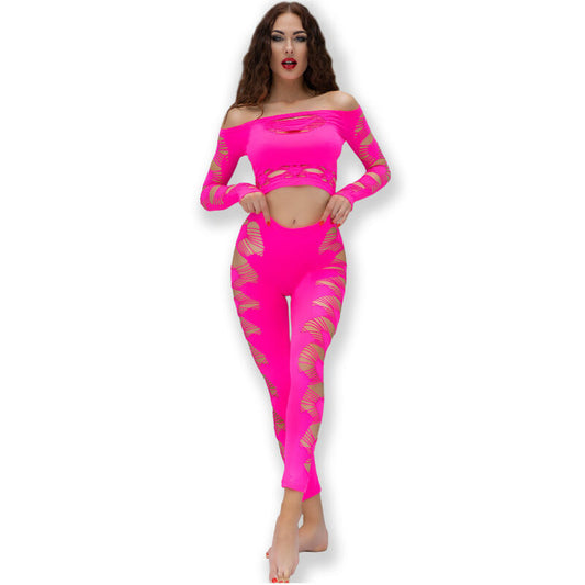CHILIROSE - CR 4632 TOP &amp; PANT FUCHSIA S/L