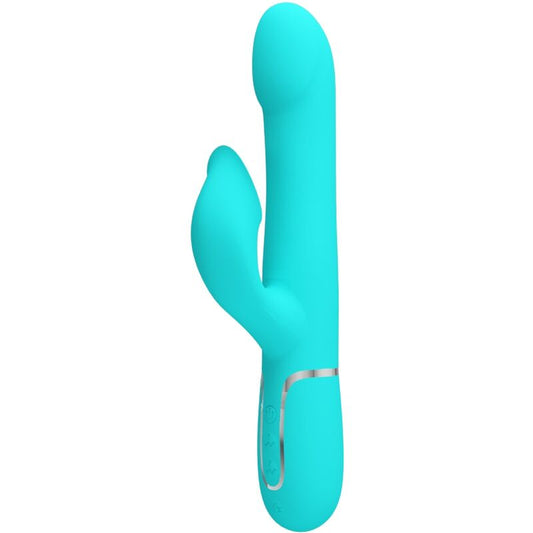 PRETTY LOVE - RABBIT VIBRATOR PEARLS AQUA GRÖN