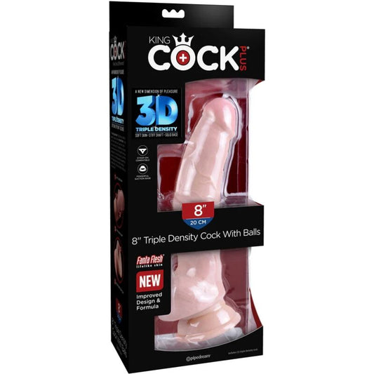 KING COCK - TRIPPELDENSITETSDILDO 18,4 CM