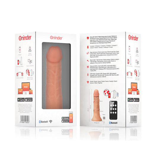 ONINDER - MEDIUM BOGOTÁ VIBRATOR DILDO 9 HASTIGHETER NATURLIG 20 CM -O- 4.2 CM - GRATIS APP