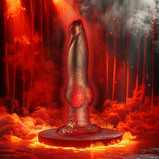 EPIC - PROMETHEUS DILDO TITAN IN FLAMES UPPLADDNINGSBAR FJÄRRKONTROLL