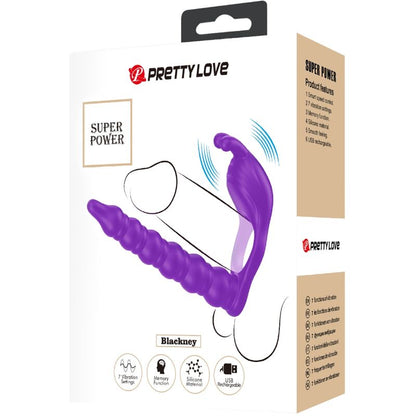PRETTY LOVE - BLACKNEY PENISRING MED LILA VIBRATORPLUGG