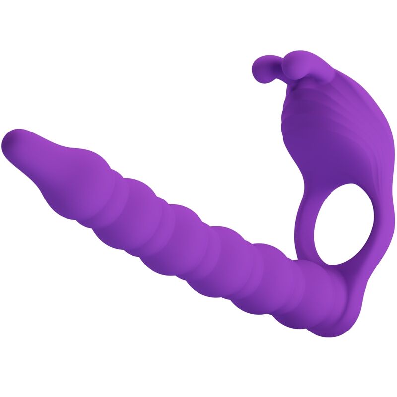 PRETTY LOVE - BLACKNEY PENISRING MED LILA VIBRATORPLUGG