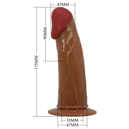 PRETTY LOVE - STARKS HARNESS BRIEFS MULTI-SPEED VIBRATION DILDO 17,5 CM LJUSBRUN