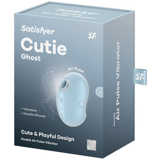 SATISFYER - CUTIE GHOST LAY-ON VIBRATOR LJUSBLÅ