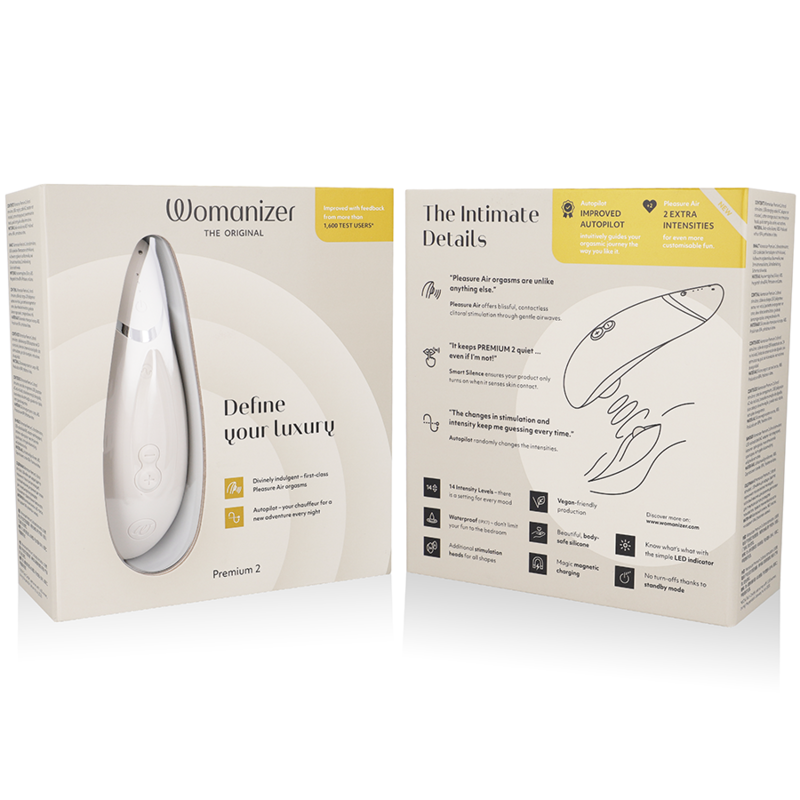 WOMANIZER - PREMIUM 2 KLITORALSTIMULATOR VARMGRÅ