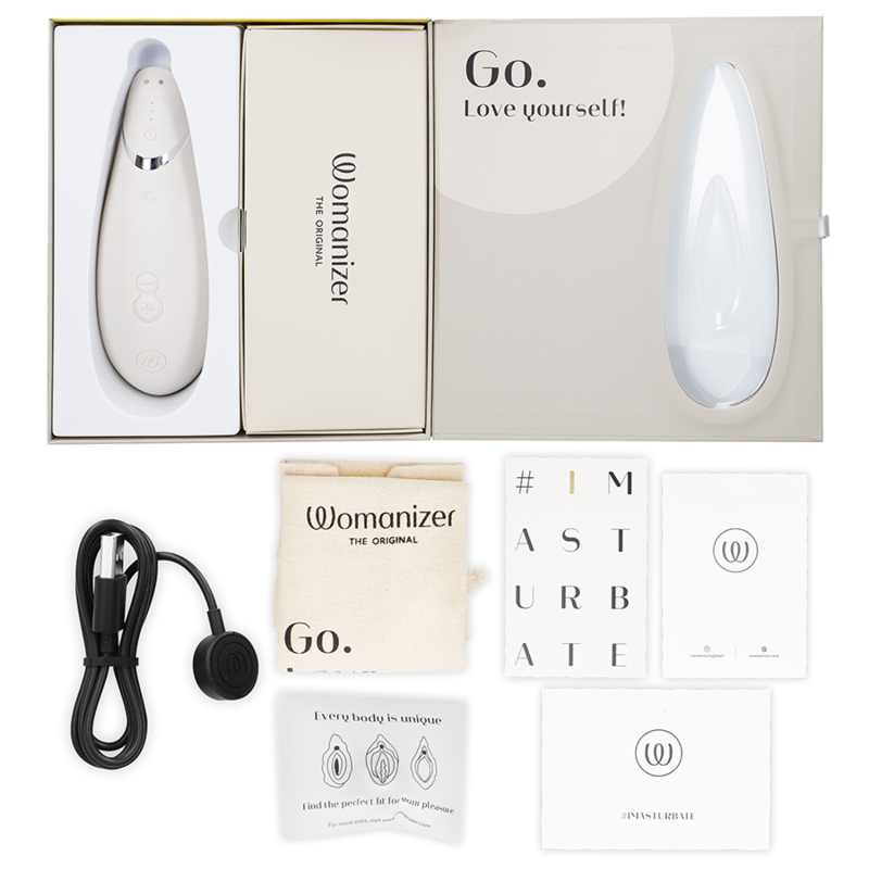 WOMANIZER - PREMIUM 2 KLITORALSTIMULATOR VARMGRÅ