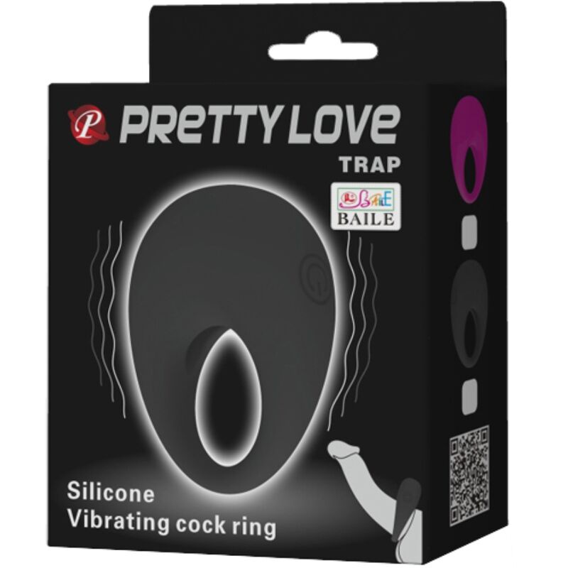 PRETTY LOVE - TRAP VIBRATORRING SVART