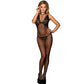 SUBBLIME - 951993 BLACK TRANSPARENT FISHNET CROTCHLESS BODYSTOCKING ONE SIZE
