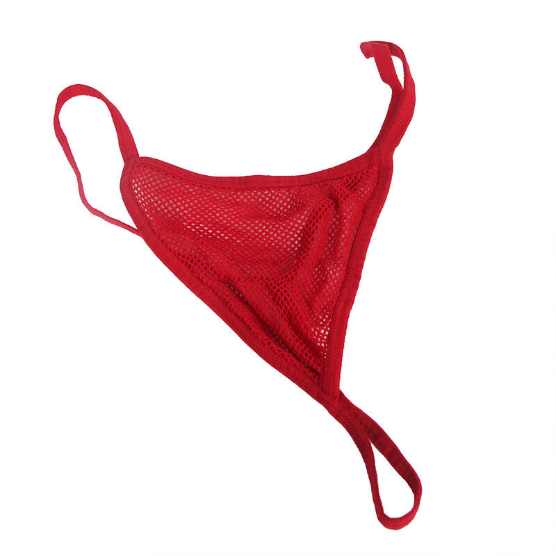 SUBBLIME - 952181 FISKNÄTSBODY MED HANDSKAR OCH DIAMANTER RÖD ONE SIZE