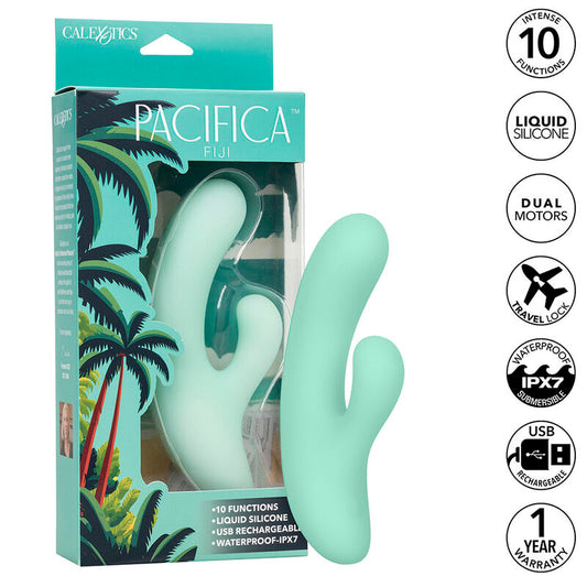 CALEXOTICS - PACIFICA FIJI VIBRATOR &amp; STIMULERINGSMASKIN G-SPOT 10 VIBRATIONER AQUA