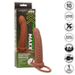 CALEXOTICS - MAXX RIBBED DUBBEL PENETRATOR 10 VIBRATIONER BRUN