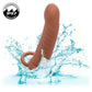CALEXOTICS - MAXX RIBBED DUBBEL PENETRATOR 10 VIBRATIONER BRUN