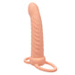 CALEXOTICS - MAXX RIBBED DUBBEL PENETRATOR 10 VIBRATIONER FLESH