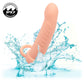 CALEXOTICS - MAXX RIBBED DUBBEL PENETRATOR 10 VIBRATIONER FLESH