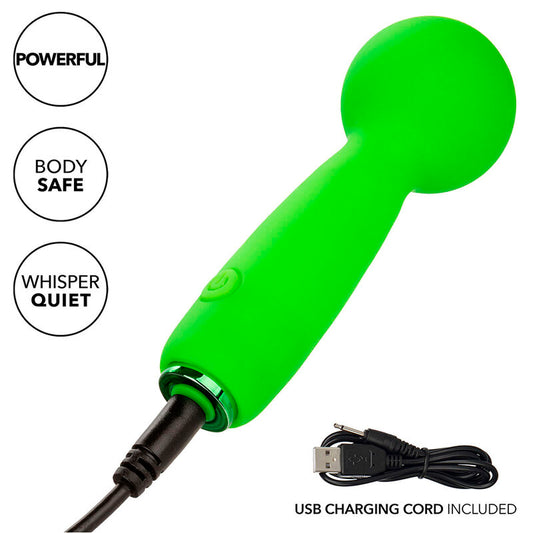 CALEXOTICS - NEON VIBES THE BUBBLY VIBE MINI MASSAGEAPPARAT 10 VIBRATIONER GRÖN