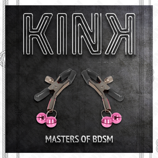 KINK - DUBBEL BRÖSTKLÄMMA MED KLÄMMA ROSA 6 CM