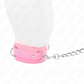 KINK - HALSBAND MED KOPPEL 65 CM MED RESTRIKTIONER ROSA 36-42 CM X 5,5 CM