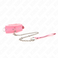 KINK - HALSBAND MED KOPPEL 65 CM MED RESTRIKTIONER ROSA 36-42 CM X 5,5 CM