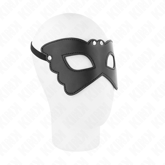 KINK - FJÄRILSFORMAD MASK I LÄDERMÖRKE 20 x 9 CM