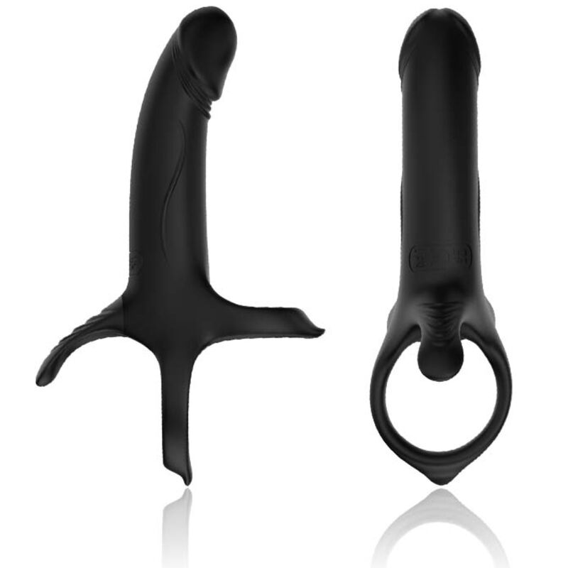 ARMONY - DILDO MED RING & VIBRATOR SVART