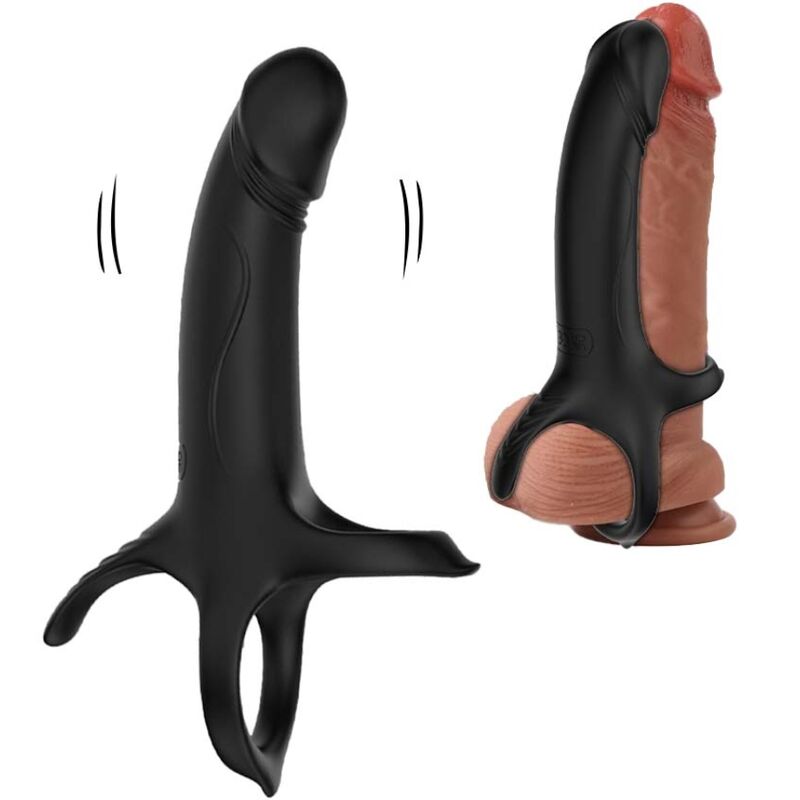 ARMONY - DILDO MED RING & VIBRATOR SVART