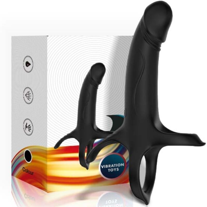 ARMONY - DILDO MED RING & VIBRATOR SVART