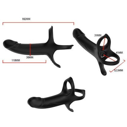 ARMONY - DILDO MED RING & VIBRATOR SVART