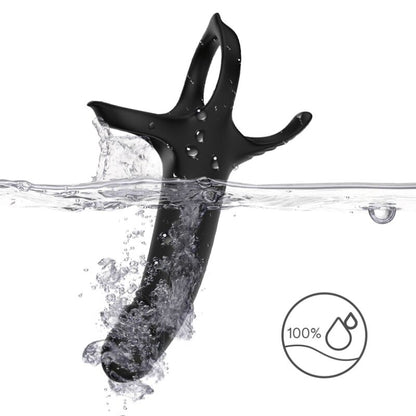 ARMONY - DILDO MED RING & VIBRATOR SVART