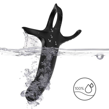 ARMONY - DILDO MED RING & VIBRATOR SVART
