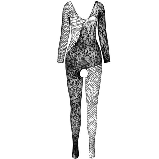 PASSION - BS 107 BODYSTOCKING SVART EN STORLEK