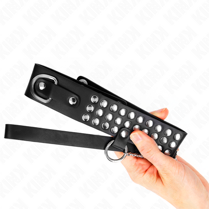 KINK - HALSBAND MED AMBAND 65 CM MED GLÄNSANDE JUSTERBAR 37-42 CM X 5,3 CM