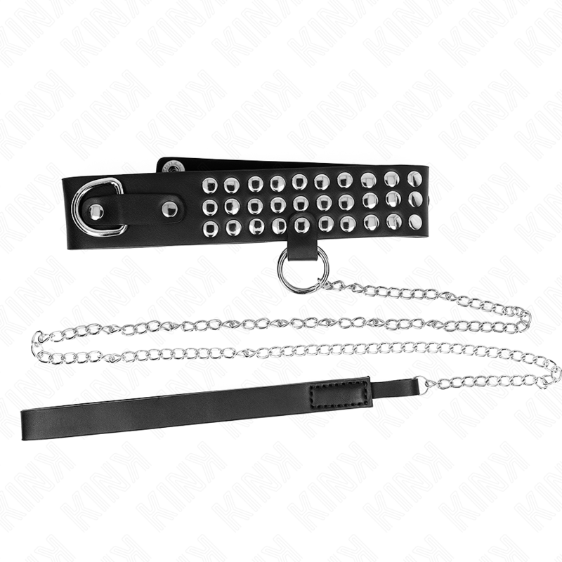 KINK - HALSBAND MED AMBAND 65 CM MED GLÄNSANDE JUSTERBAR 37-42 CM X 5,3 CM