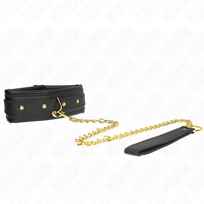 KINK - HALSBAND MED SVAMPFÄRGAD LÄDERARM MODELL 1 JUSTERBAR 37-54 CM X 3 CM