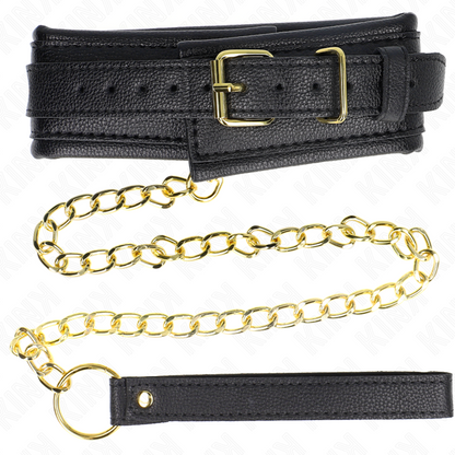 KINK - HALSBAND MED SVAMPFÄRGAD LÄDERARM MODELL 1 JUSTERBAR 37-54 CM X 3 CM