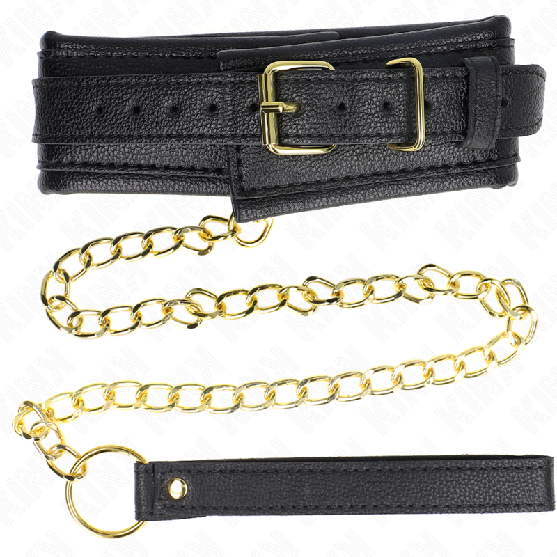 KINK - HALSBAND MED SVAMPFÄRGAD LÄDERARM MODELL 1 JUSTERBAR 37-54 CM X 3 CM