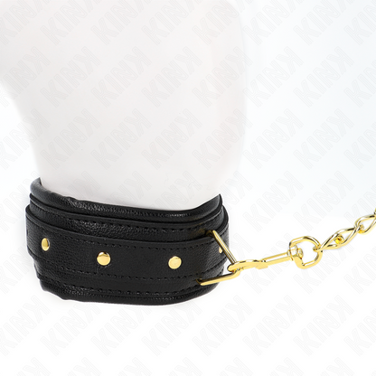 KINK - HALSBAND MED SVAMPFÄRGAD LÄDERARM MODELL 1 JUSTERBAR 37-54 CM X 3 CM