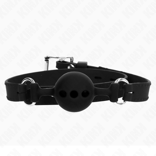 KINK - HELSILIKONKURV 55 x 2 CM MED 4 CM BOLL STORLEK S SVART JUSTERBAR 35-51 CM