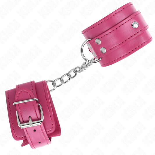 KINK - 3 D-RINGAR HANDLEDSBÄLTAR JUSTERBARA ROSA 17,5-25 CM X 6 CM