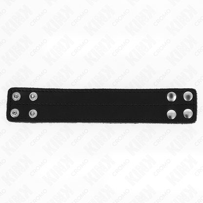 KINK - LÄDERPENISRING MED TRYCKFÖRSLUTNING 18,5 X 3,3 CM